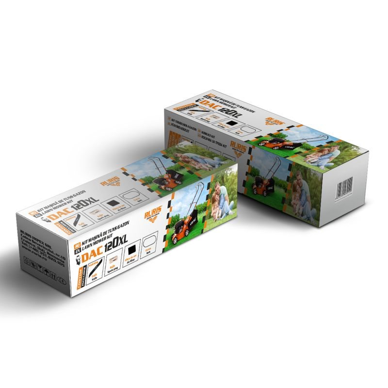 foarfece tuns profesionale Kit masina de tuns gazon DAC 120xl {cutit functie mulching, curea, filtru aer, bujie, kit surub}