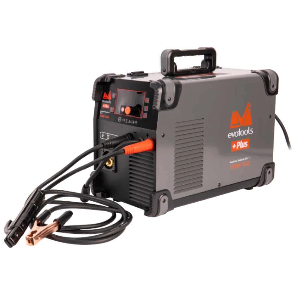 electrozi Invertor Sudura 3 in 1 cu Afisaj LED WMI160 EvoTools + Plus, Sudura MMA, MIG/MAG (Gas/No Gas), Tig Lift