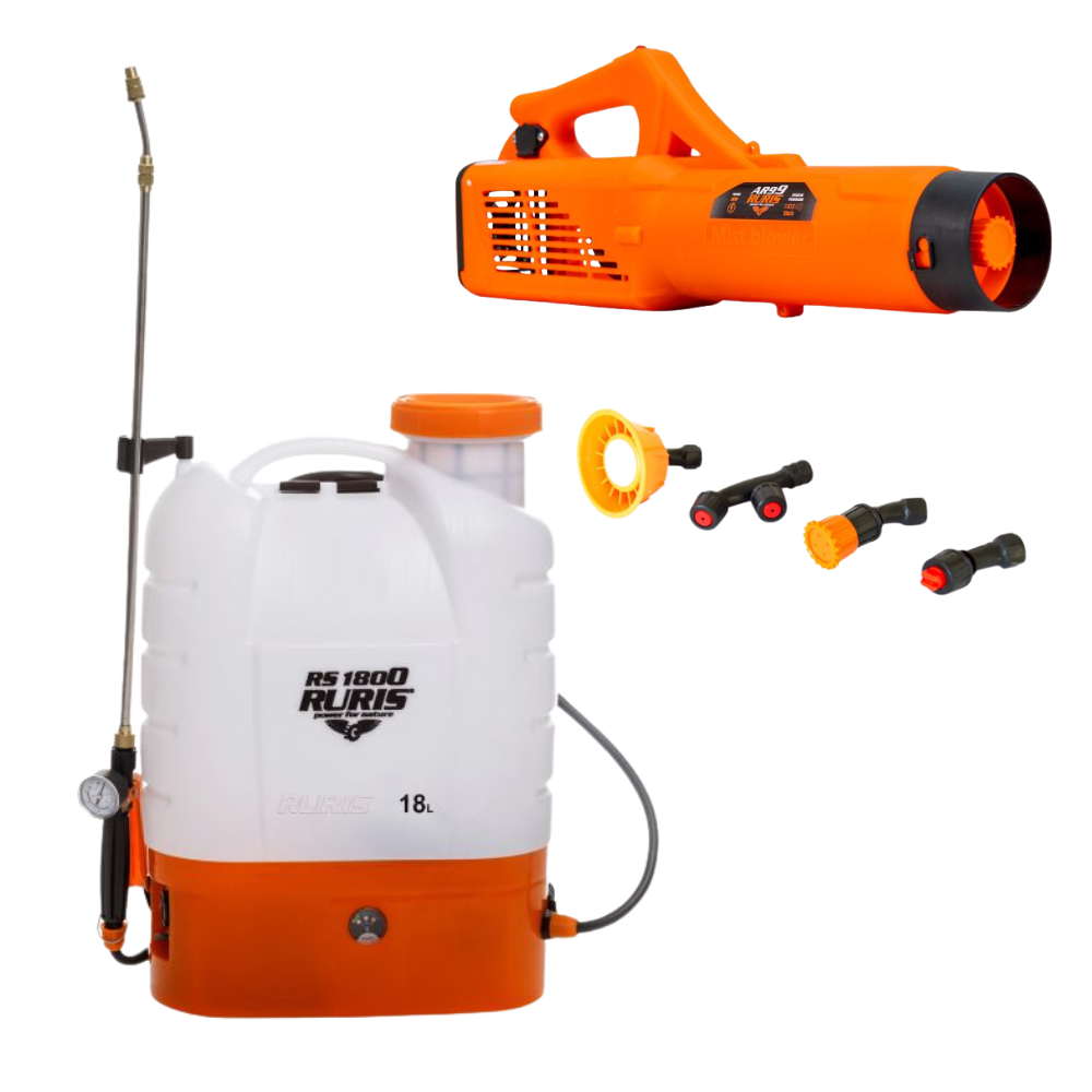 Agro Muntenia Pulverizator electric RURIS RS 1800 + Atomizor electric portabil RURIS AR 99