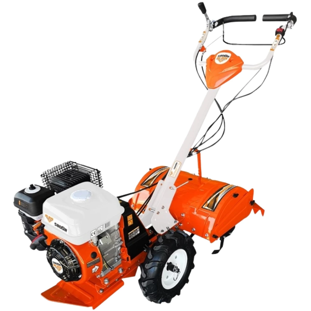 Agro Muntenia Motosapa Ruris 5800R pe benzina, 7 CP, 212 cm, latime de lucru 48 cm, 1 viteza inainte + 1 inapoi, roti cauciuc 5.00-6 incluse